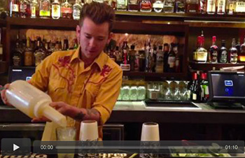 Bartender making a margarita